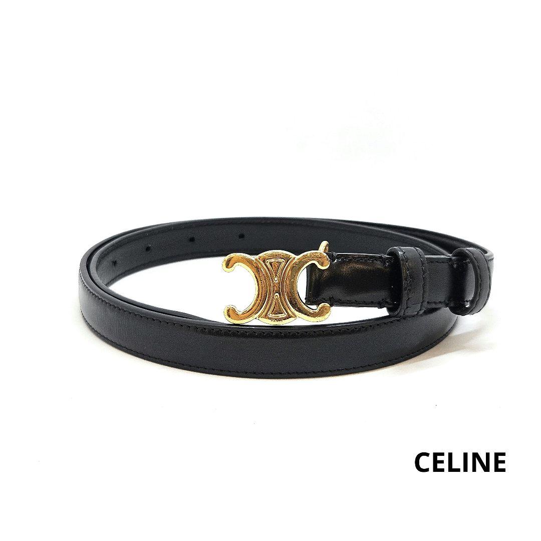 CELINE セリーヌ 黒 トリオンフ ベルト ティーン ジャンク品