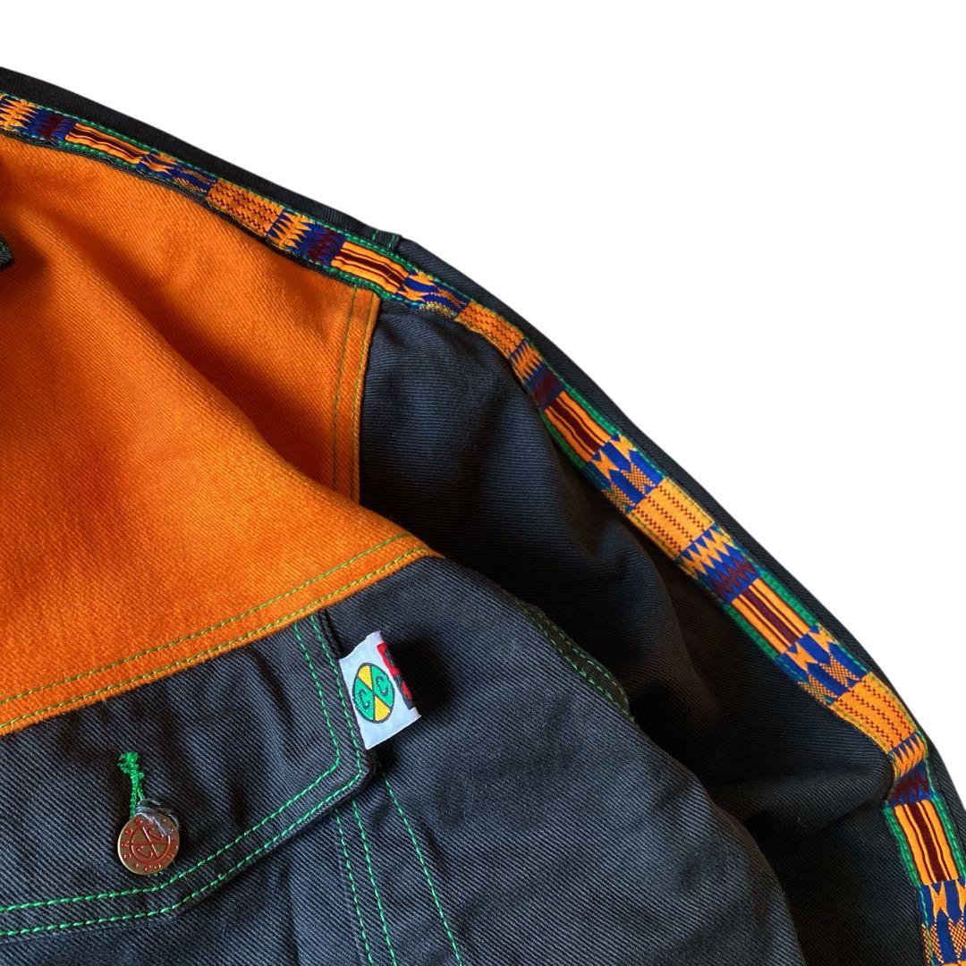 初期 90s USA製 CROSS COLOURS デニムトラッカージャケット