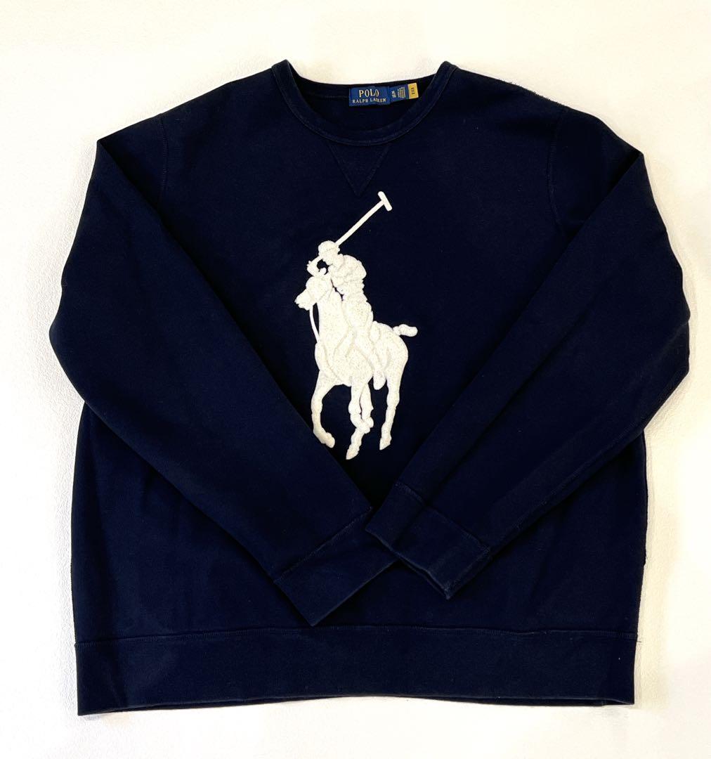 シモ良品RALPH LAUREN スウェット 前V ビッグポ ニーロゴ