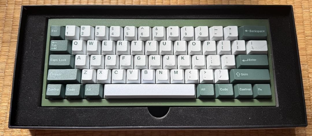 即購入OK｜Tofu60 グリーン｜キーキャップ付き完成品｜希少カラー
