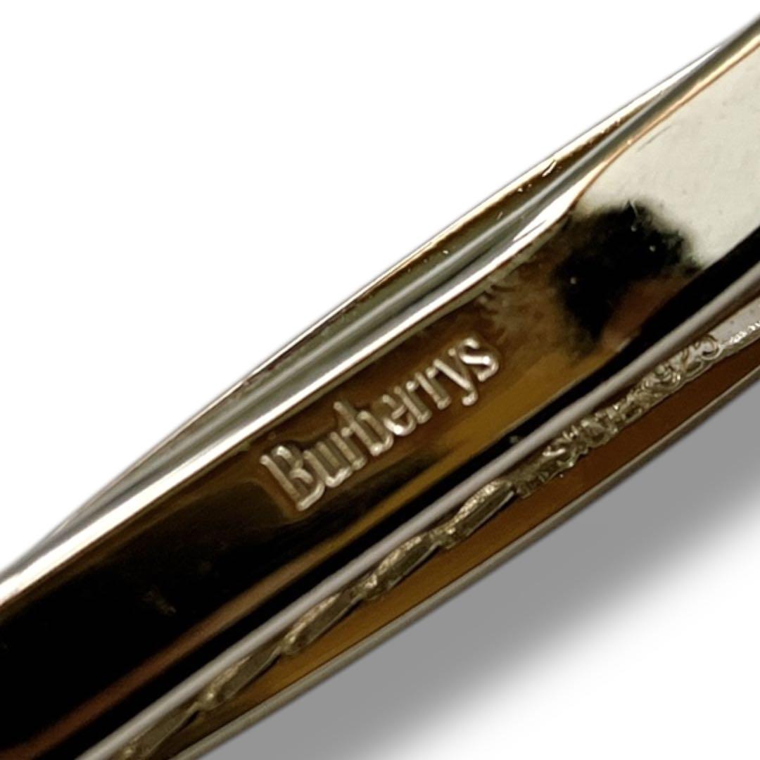 バーバリー 良品 SV925 ホースロゴ カフス ネクタイピンセット 箱付き