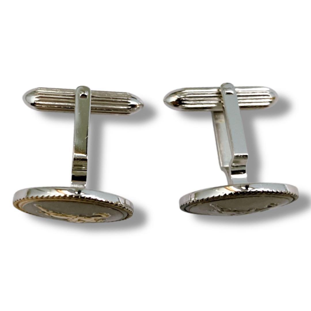 バーバリー 良品 SV925 ホースロゴ カフス ネクタイピンセット 箱付き