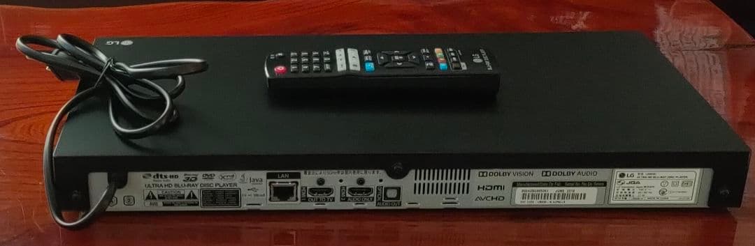 LG 4K ブルーレイプレーヤー UBK90（DVDリージョンフリー）
