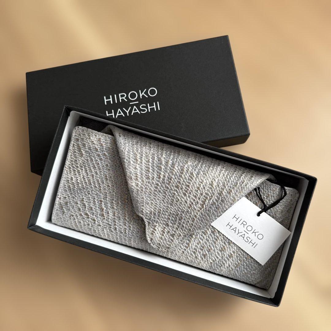 ［新品・未使用]HIROKO HAYASHI日本製ダマスコ長財布( L)シルバー