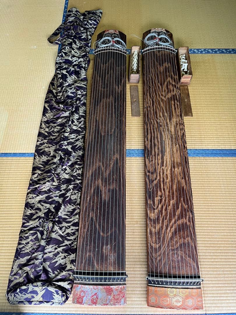 琴 13弦 2個セット　日本 伝統的 楽器 箏 和楽器　弦楽器
