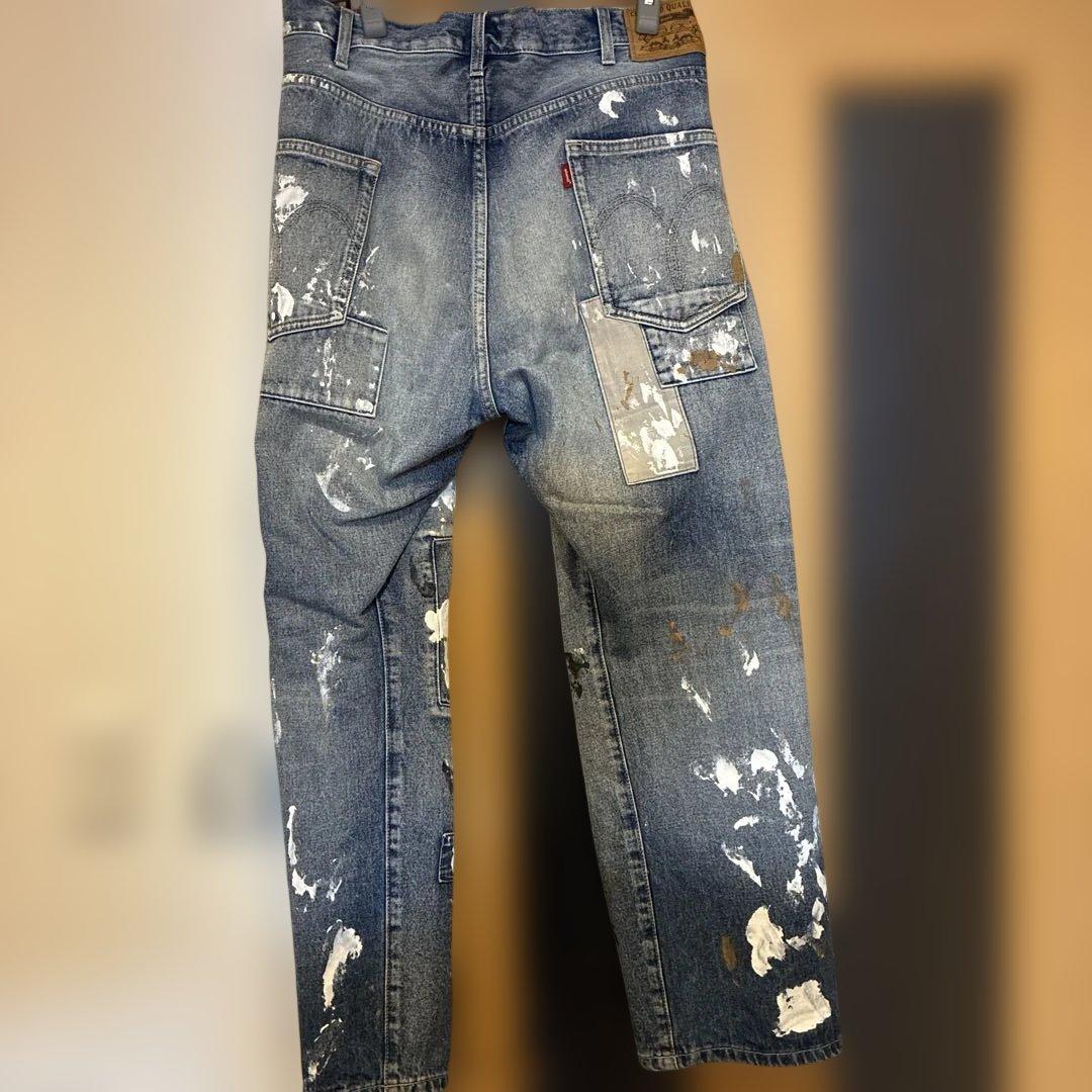 glamb アンプラグドアトリエワイドデニム S ブルー　ワイドデニム