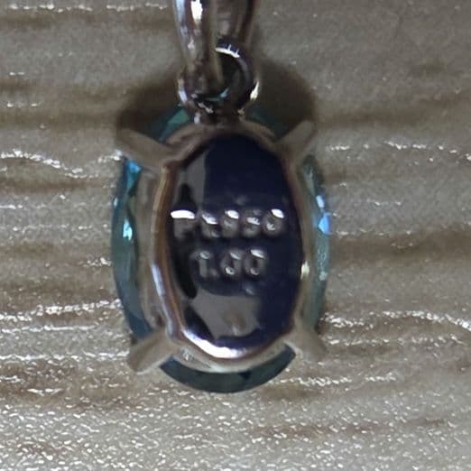 PT950 ブルージルコン1ct ペンダントヘット