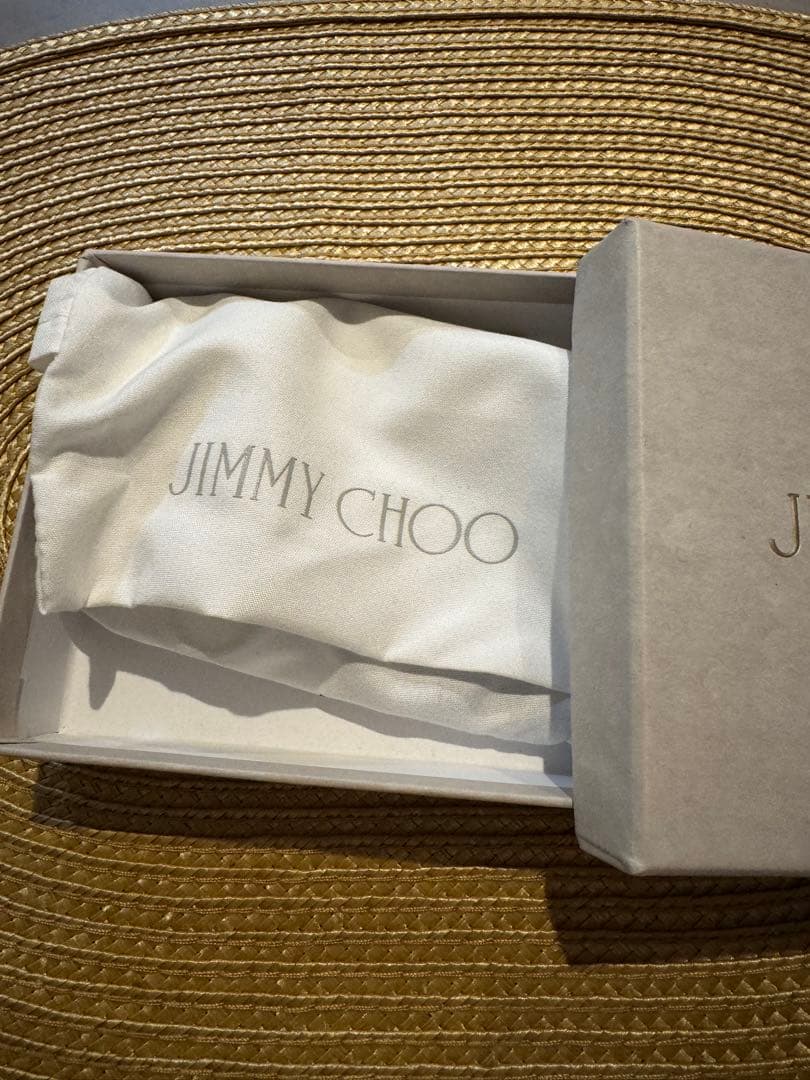 JIMMY CHOO ブラック レザー キーホルダー