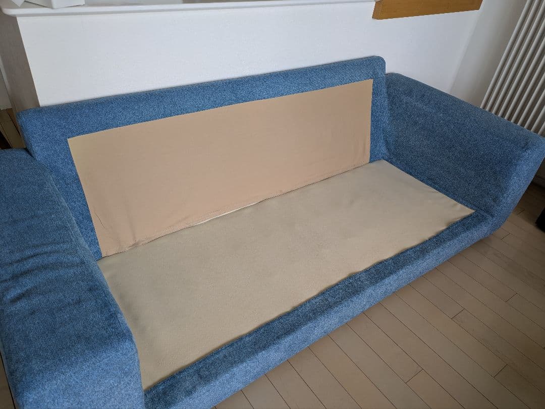 INCOON ブルー　ソファ 3人掛け