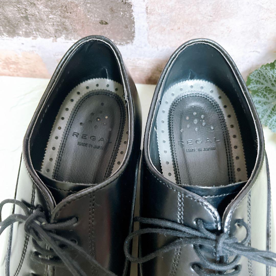 【REGAL リーガル】ドレスシューズ 革靴 キャップトゥ 黒 24.5 美品