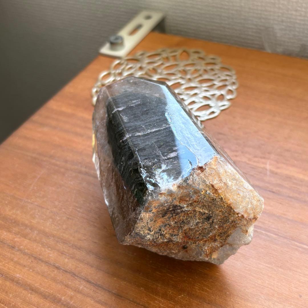 天然石 グリーン四季ガーデンクォーツ 原石置物522g