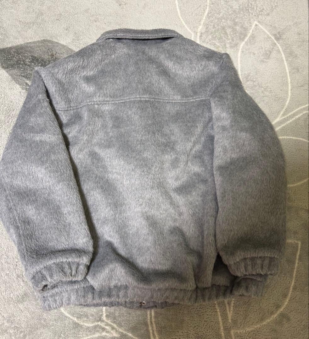 【Heather】スタンドシャギーミドルブルゾン　グレー