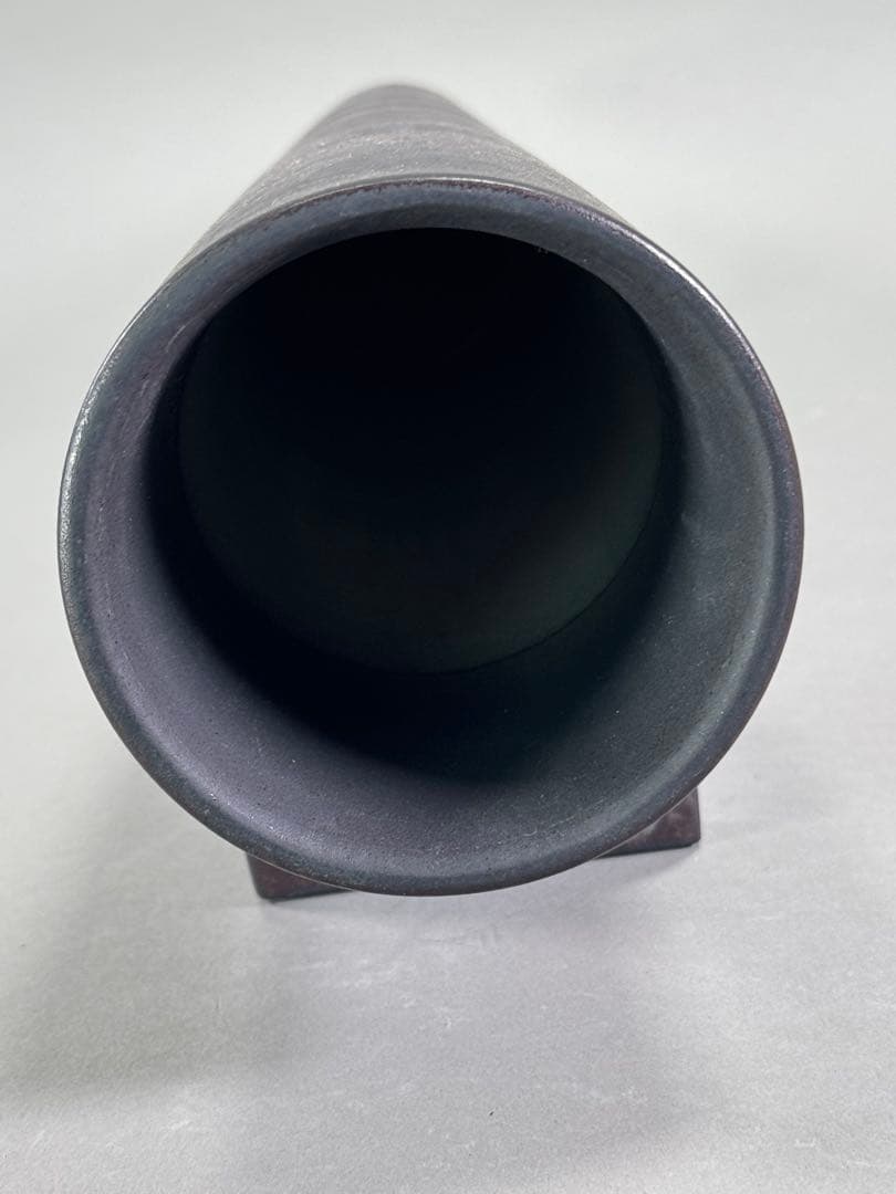 池坊　陶掛花器　いけばな　古流　龍生派　小林正明　陶花器　華道具　高さ61cm