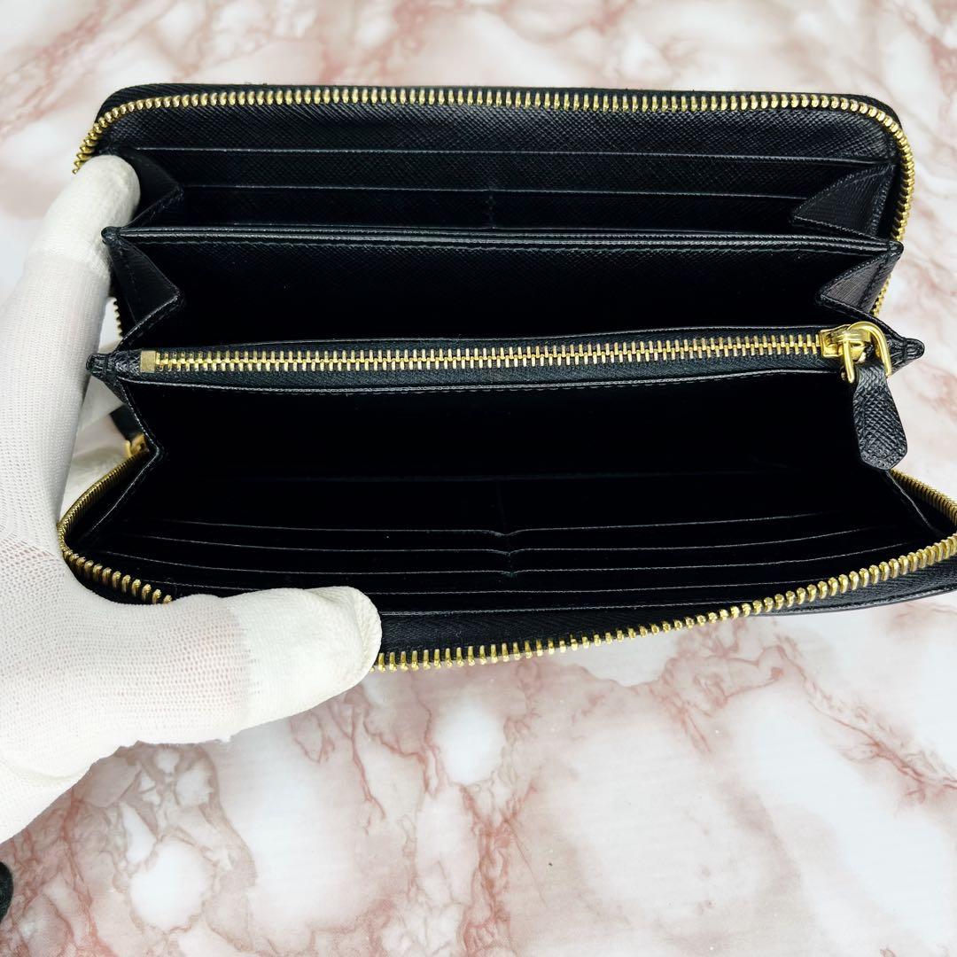 【極美品】PRADA 長財布 ラウンドファスナー80