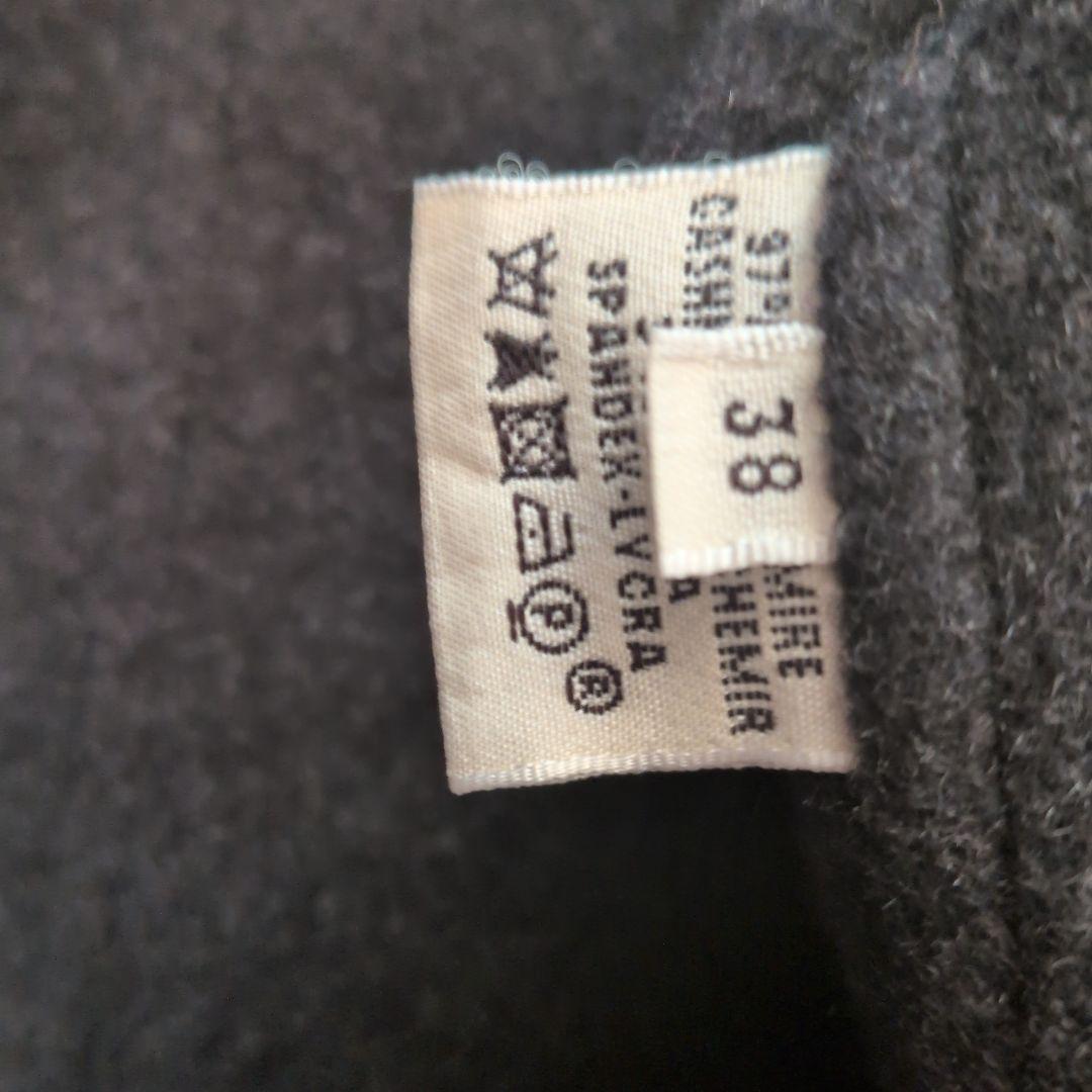 HERMES ダークグレー ピーコート