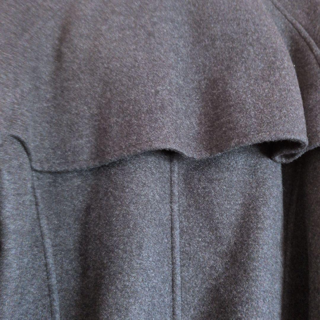 HERMES ダークグレー ピーコート