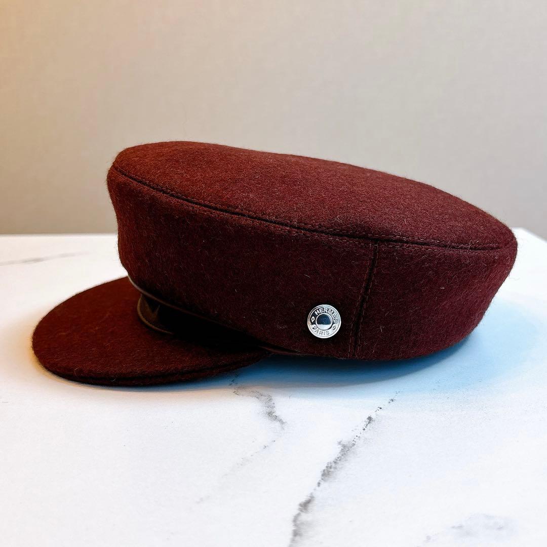 エルメス　キャスケット　セリエ　ボルドー　サイズ57