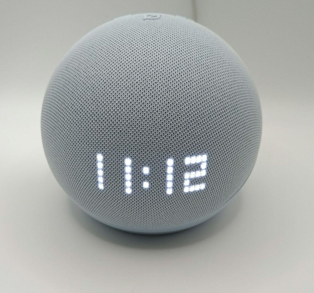 【動作品】Echo Dot with Clock 第5世代 クラウドブルー