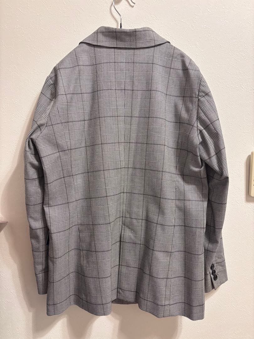 【美品】【お値下げ中】Ray BEAMS グレー系チェック テーラードジャケット