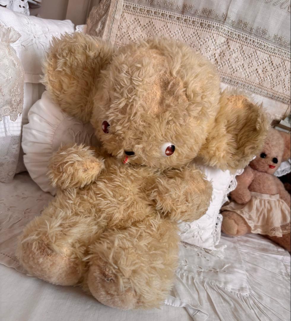 週末迄❤️ 謎の可愛い子　ポンチ目　アンティークベア　ヴィンテージ