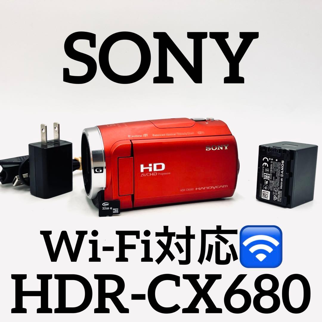 Wi-Fi対応♪ SONY HDR-CX680 レッド