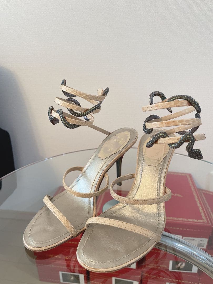 rene caovilla レネカオヴィラ　スネイク　スネーク サンダル