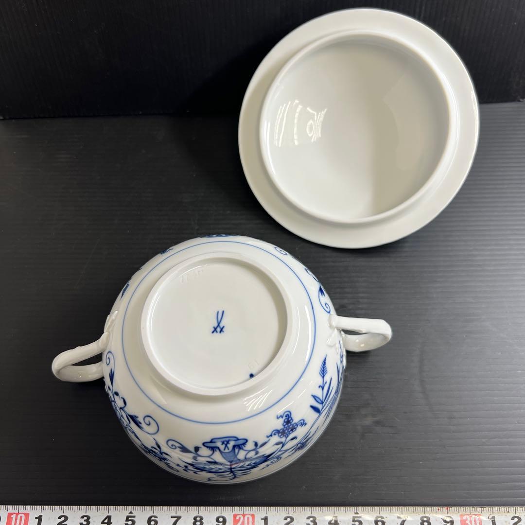 専用マイセンブルーオニオン　スープカップ&ソーサー　共箱　東な7-1221☆1F