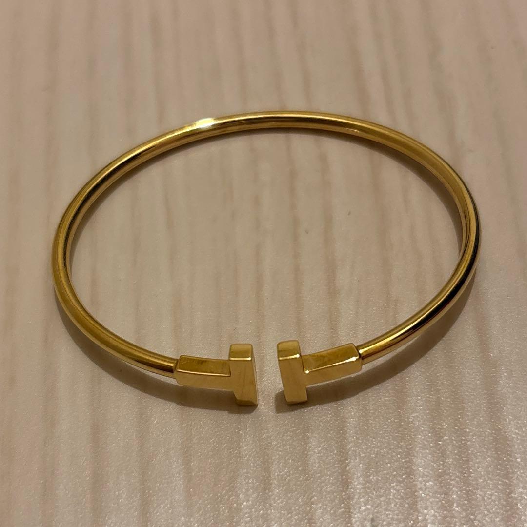 Tiffany & Co.ティファニーTワイヤー ブレスレット ゴールド