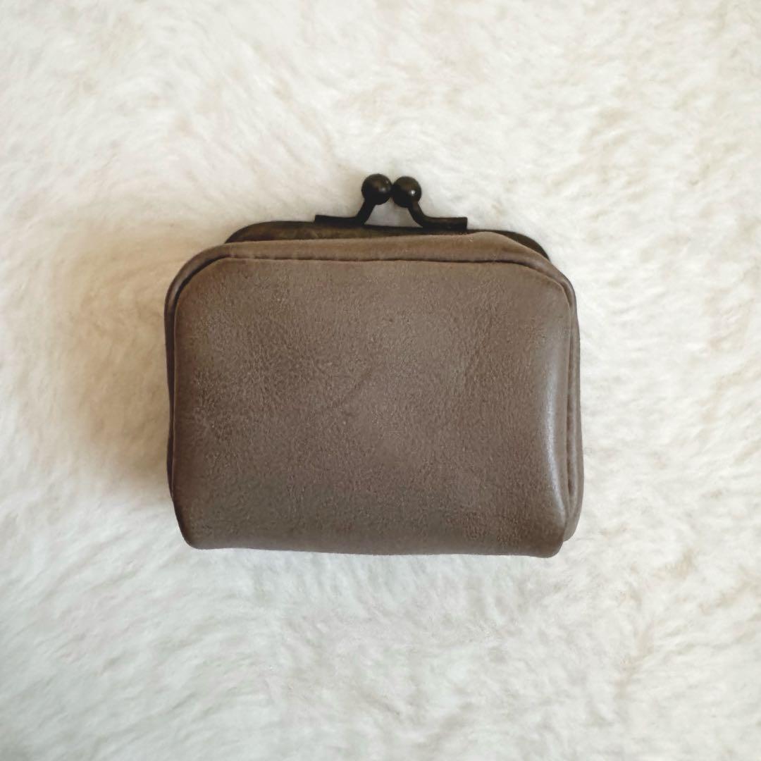 Arts and Science 小物入れ　ケース がま口　グレージュ