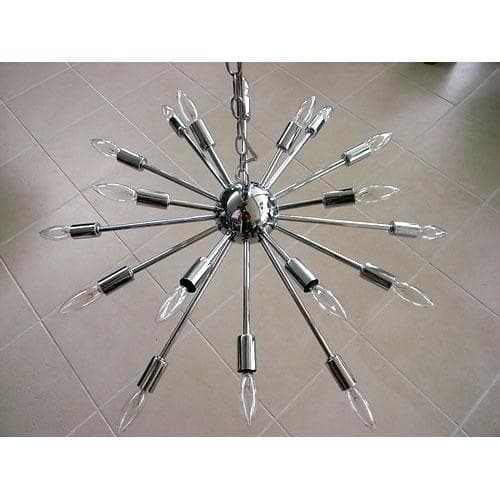 ６０’sモダンスタイル スプートニク ランプ 16バルブ クローム