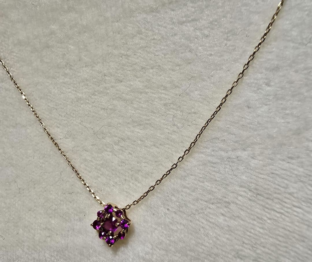 cullent ルビー k18 ネックレス ペンダント