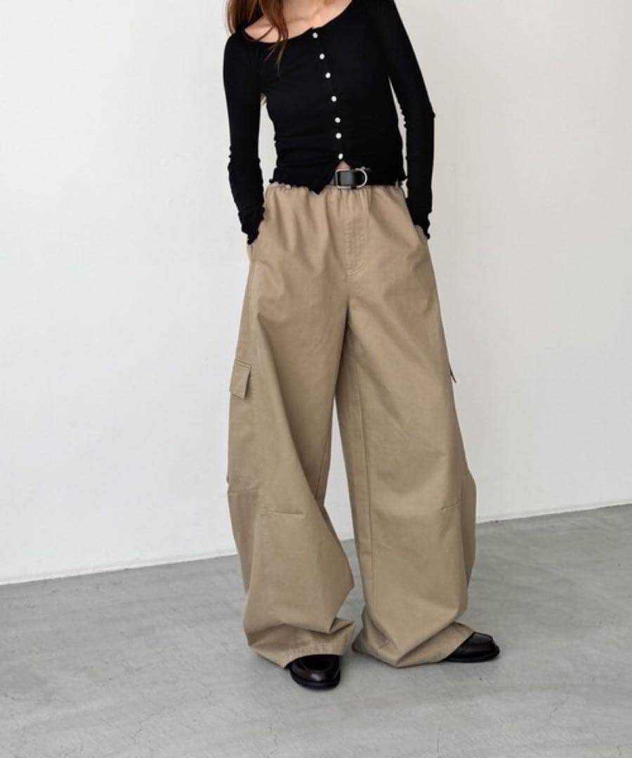 CANAL JEAN El mar　ツイルカーゴパンツ　ベージュ