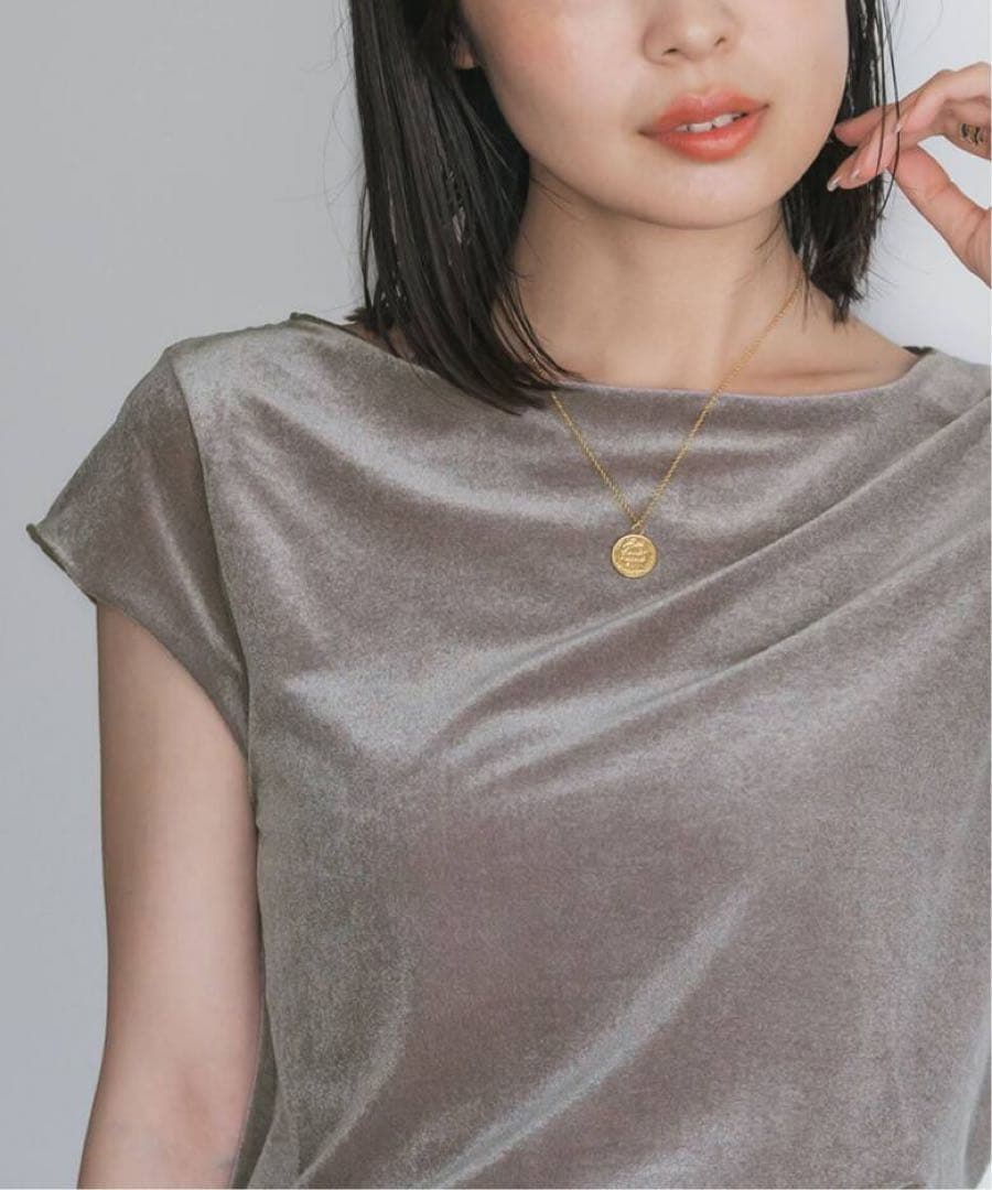 NOBLE ノーブル シアーベロアキャップスリーブTee 完売品