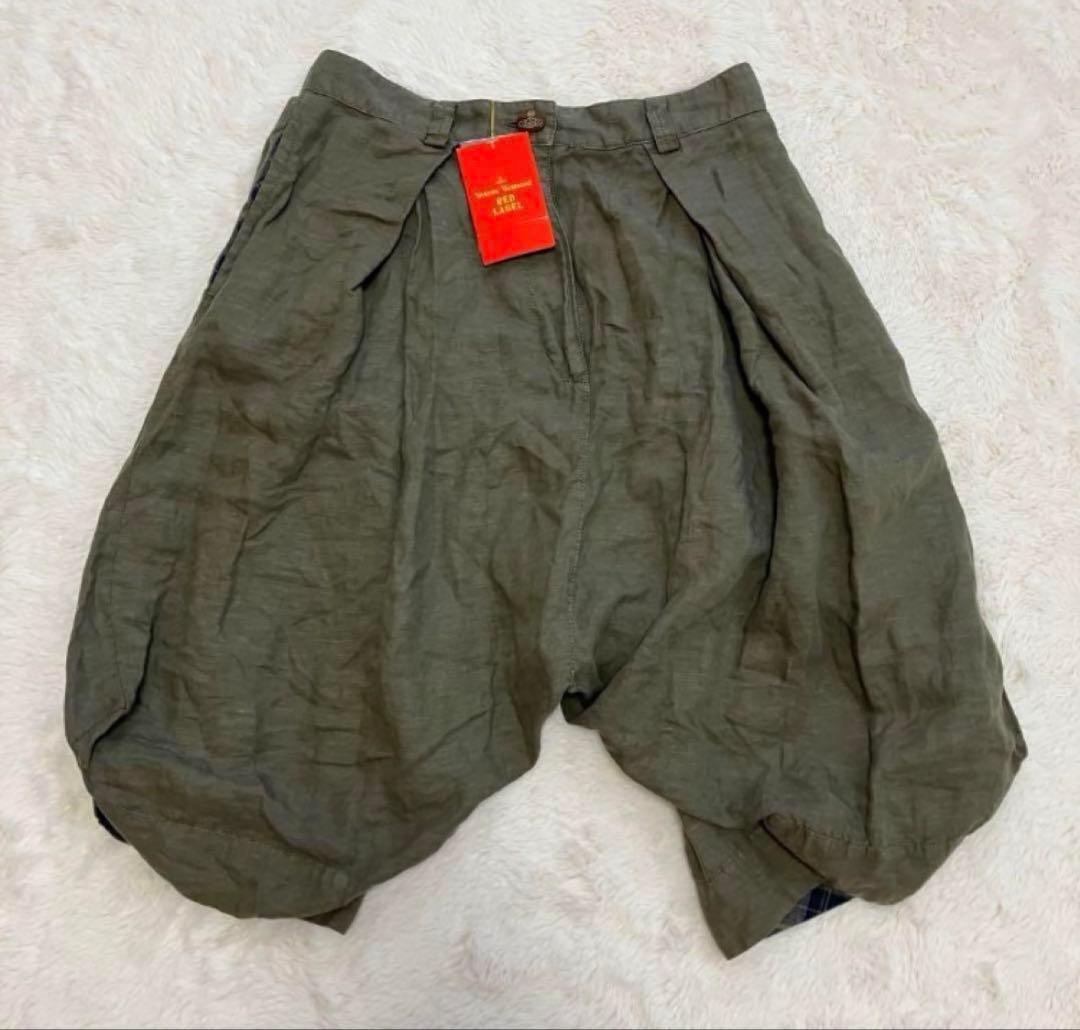 新品　ヴィヴィアンウエストウッド リネン混 サルエルパンツ