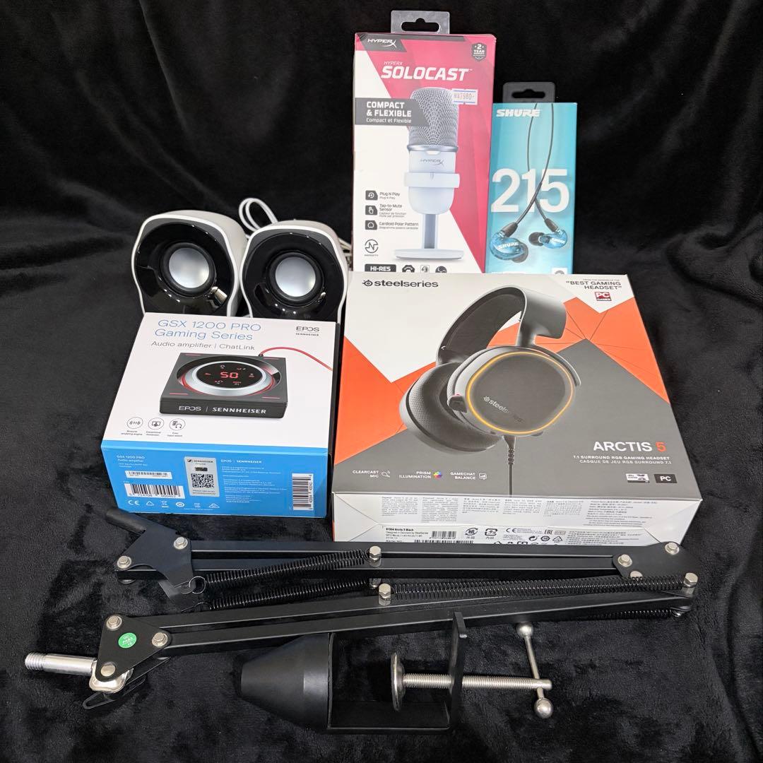 arctis5 GSX1200 solocast se215 ゲーミングセット