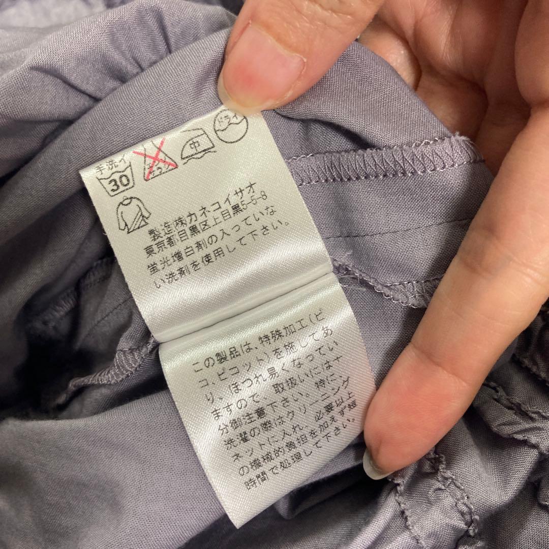 ワンダフルワールド 綿ローン ティアードワンピース パープル