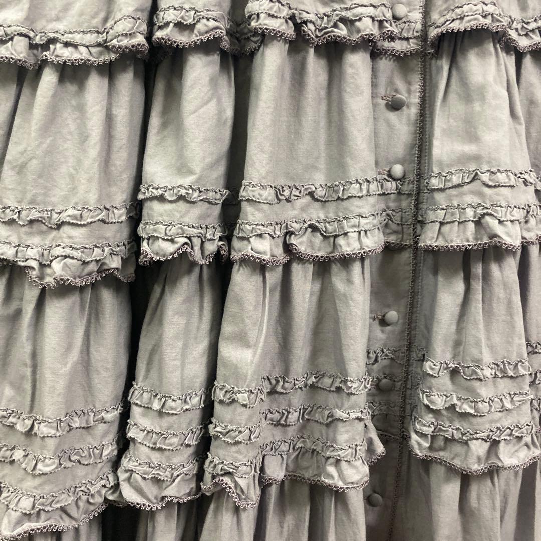 ワンダフルワールド 綿ローン ティアードワンピース パープル