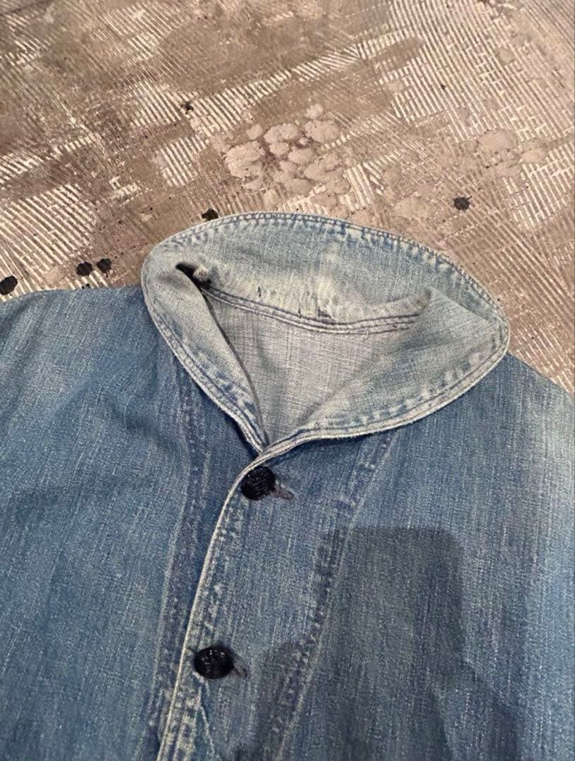 40s〜50s US NAVY ショールカラーカバーオール ヘチマ襟