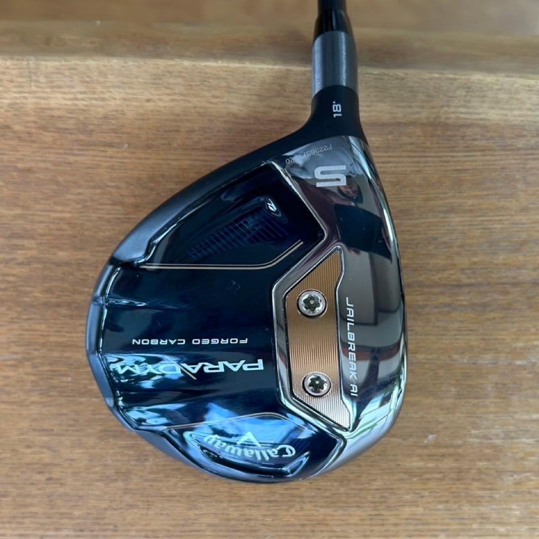 レフティ フェアウェイウッド5W キャロウェイ パラダイム18度　シャフト変更有