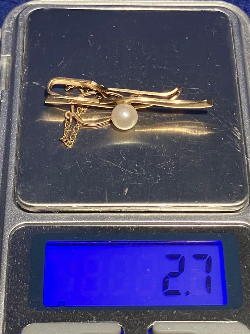 あ*3様 ネクタイピン　パールとゴールドk10