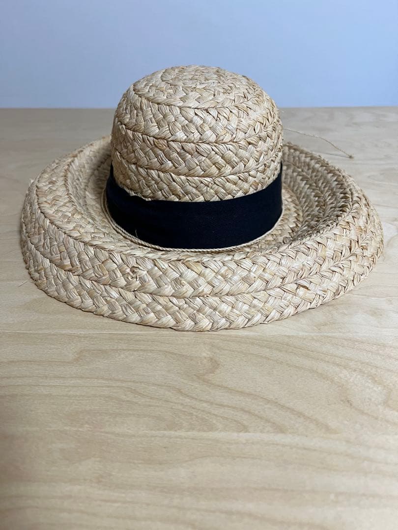 HELEN KAMINSKIヘレンカミンスキー 麦わら帽子 ベージュ リボン付き