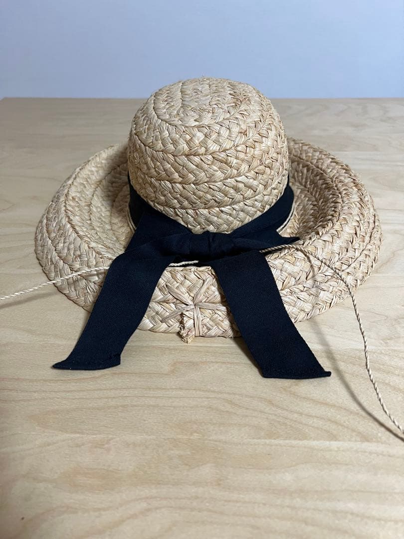 HELEN KAMINSKIヘレンカミンスキー 麦わら帽子 ベージュ リボン付き
