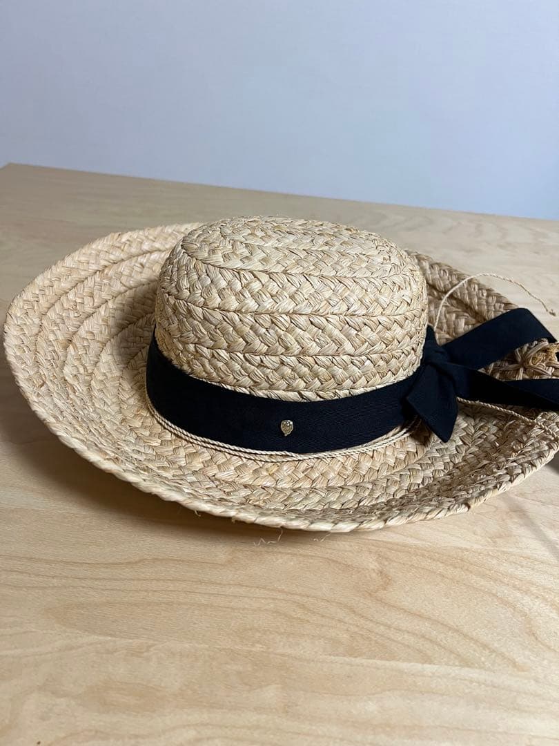 HELEN KAMINSKIヘレンカミンスキー 麦わら帽子 ベージュ リボン付き