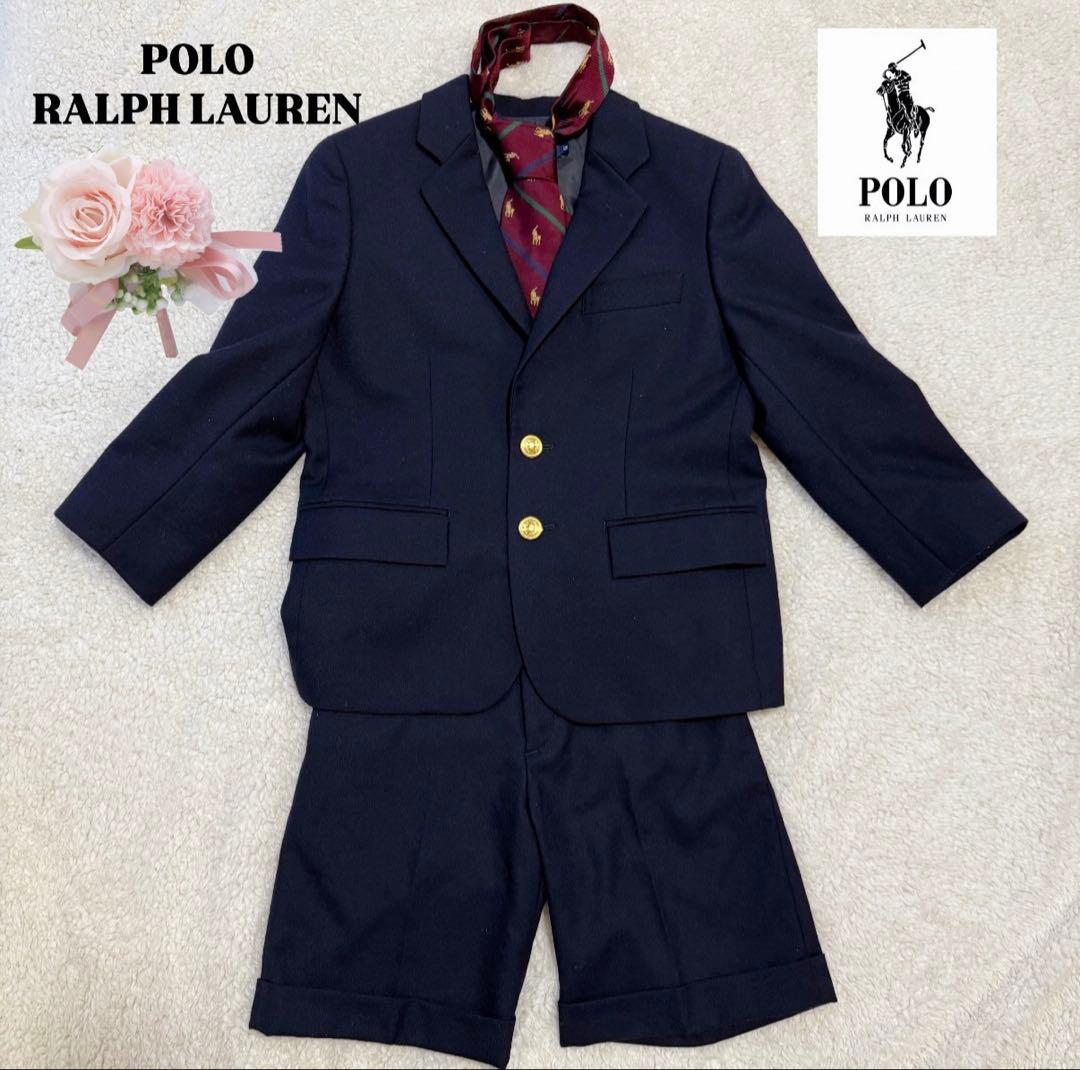ラルフローレン 120 フォーマルスーツ　紺ブレザー 入学式　3点セット　セット