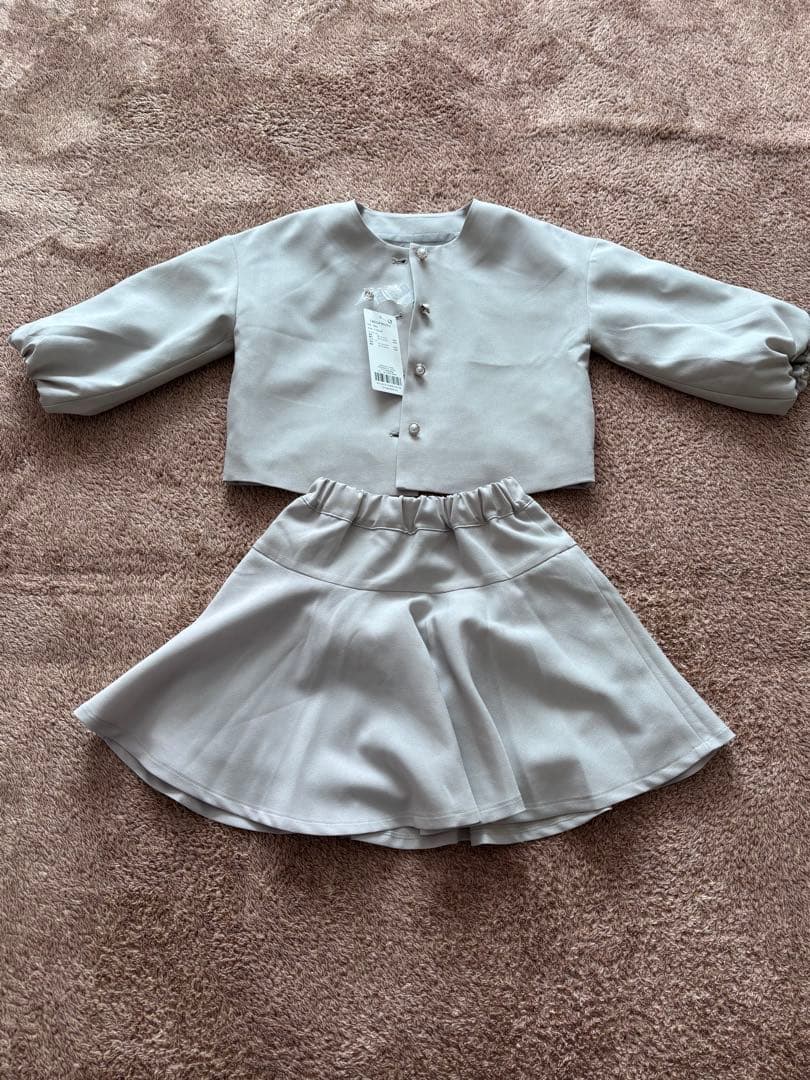 入学式　フォーマルスーツ&ブラウスセット　110センチ【試着のみ】