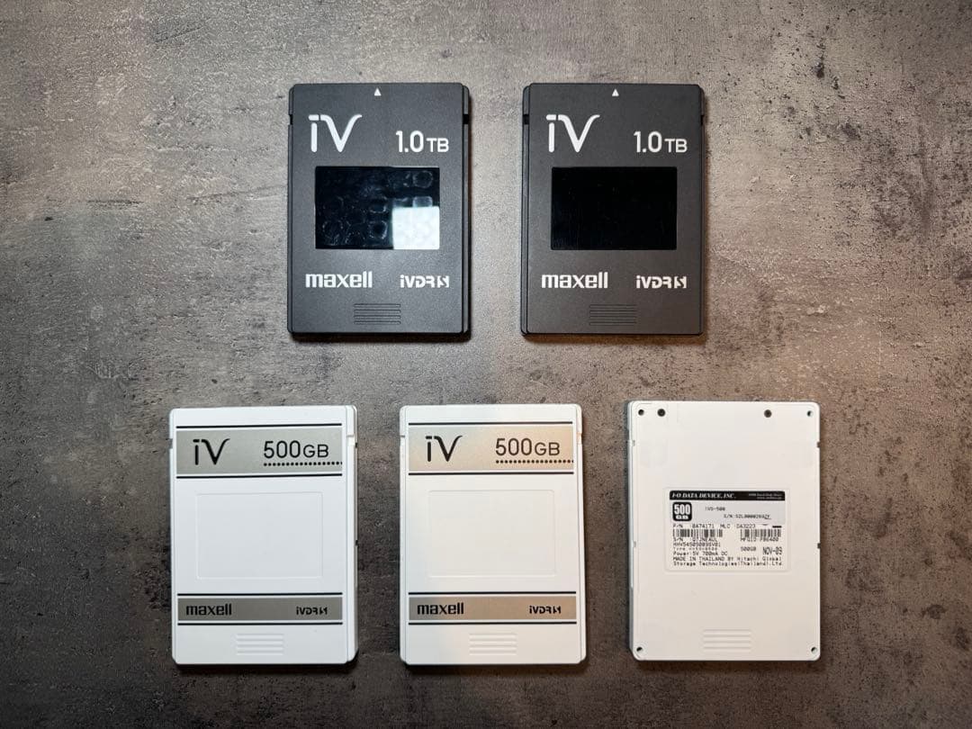 ぴ*☆様 iV 1.0TB/500GBカセットハードディスク5個セット