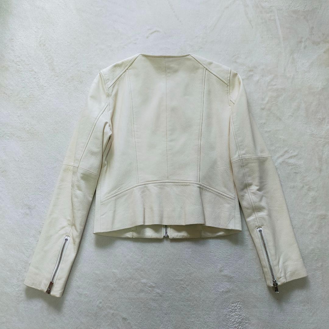 美品　ANAYI　近年モデル　34　ノーカラーレザージャケット