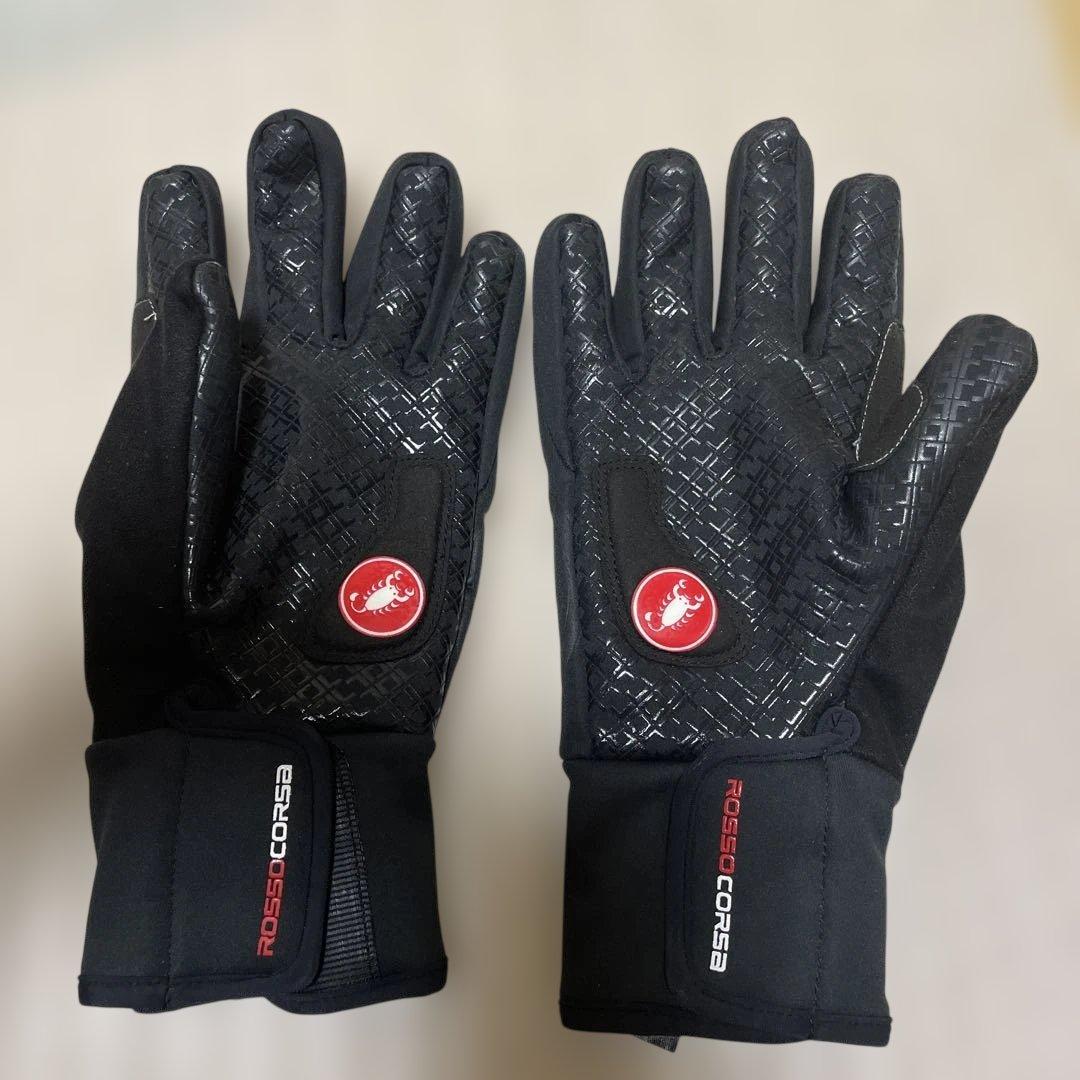 カステリ冬用　黒　-5℃ ESTREMO GLOVE ROSSO CORSA
