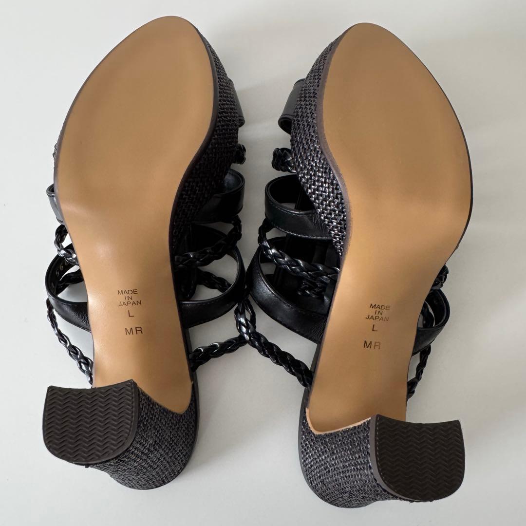 DIANAブラック グルカ調ミュール サンダル