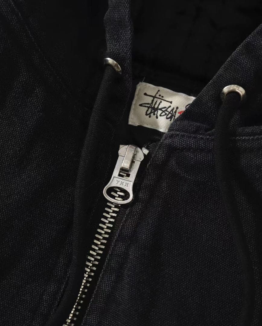 即日発送STUSSY Workgear フーディー ジャケット 黒